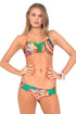 Luli Fama Chasing Waterfalls Crochet Cuout C-C Back Sport Bra Top